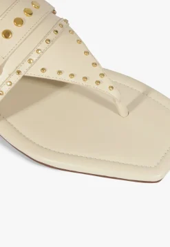 Aria White Leather Sandal