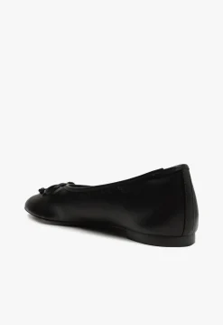 Arissa Black Leather Ballet Flat