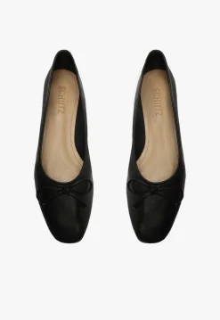 Arissa Black Leather Ballet Flat