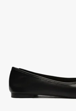 Arissa Black Leather Ballet Flat