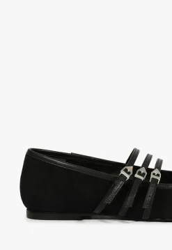 Arissa Black Suede Ballet Flat