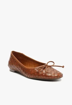 Arissa Honey Peach Leather Ballet Flat