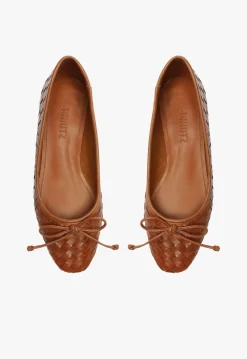 Arissa Honey Peach Leather Ballet Flat
