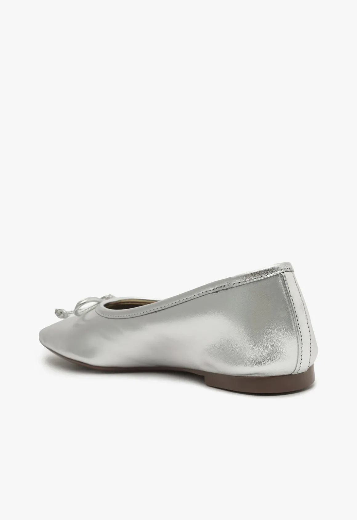 Arissa Silver Leather Ballet Flat