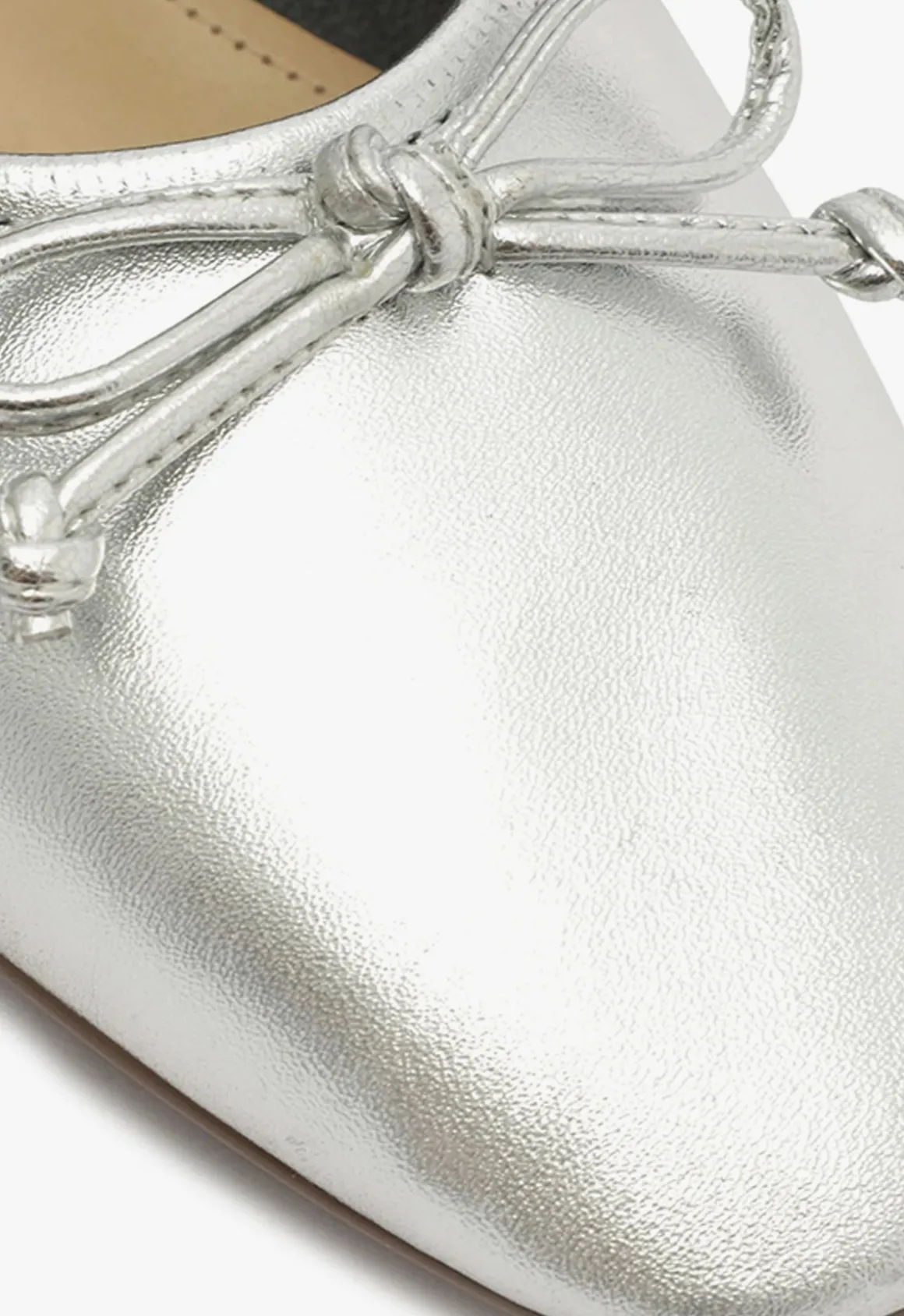 Arissa Silver Leather Ballet Flat