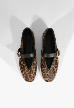 Courtney Buckle Hair Calf Flat