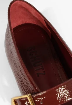 Courtney Buckle Patent Flat