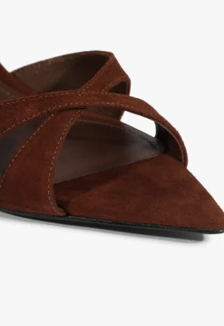 Hilda Leaf Mule Suede Sandal