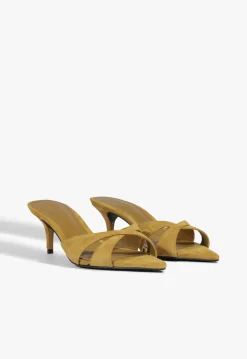Hilda Leaf Mule Suede Sandal