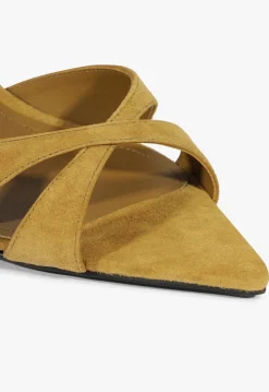 Hilda Leaf Mule Suede Sandal