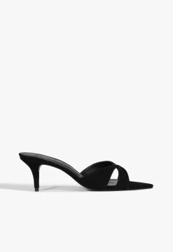 Hilda Leaf Mule Suede Sandal