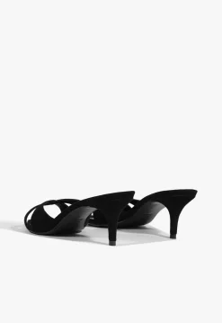 Hilda Leaf Mule Suede Sandal