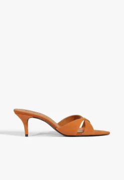 Hilda Leaf Mule Suede Sandal