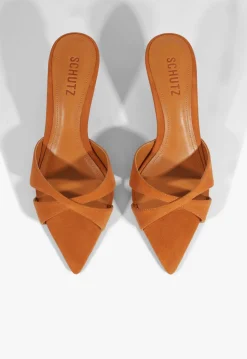 Hilda Leaf Mule Suede Sandal