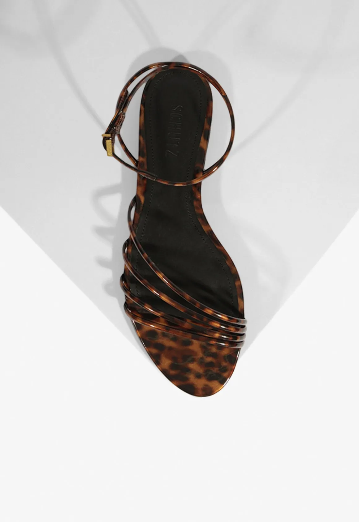 Inez Animal Print Leather Flat Sandal