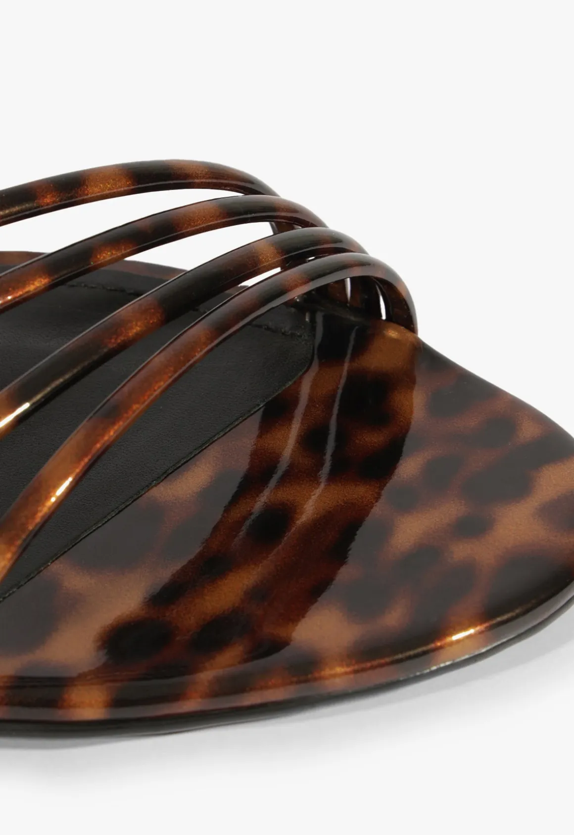 Inez Animal Print Leather Flat Sandal