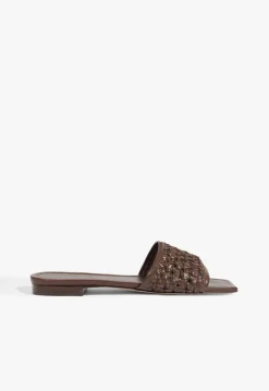 Juliet Brown Leather Flat Sandal