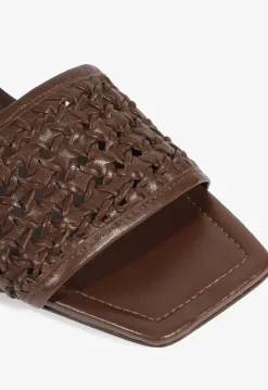 Juliet Brown Leather Flat Sandal