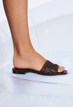 Juliet Leather Flat Sandal