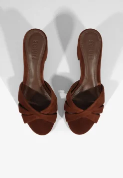 Keefa Block Mule Suede Sandal