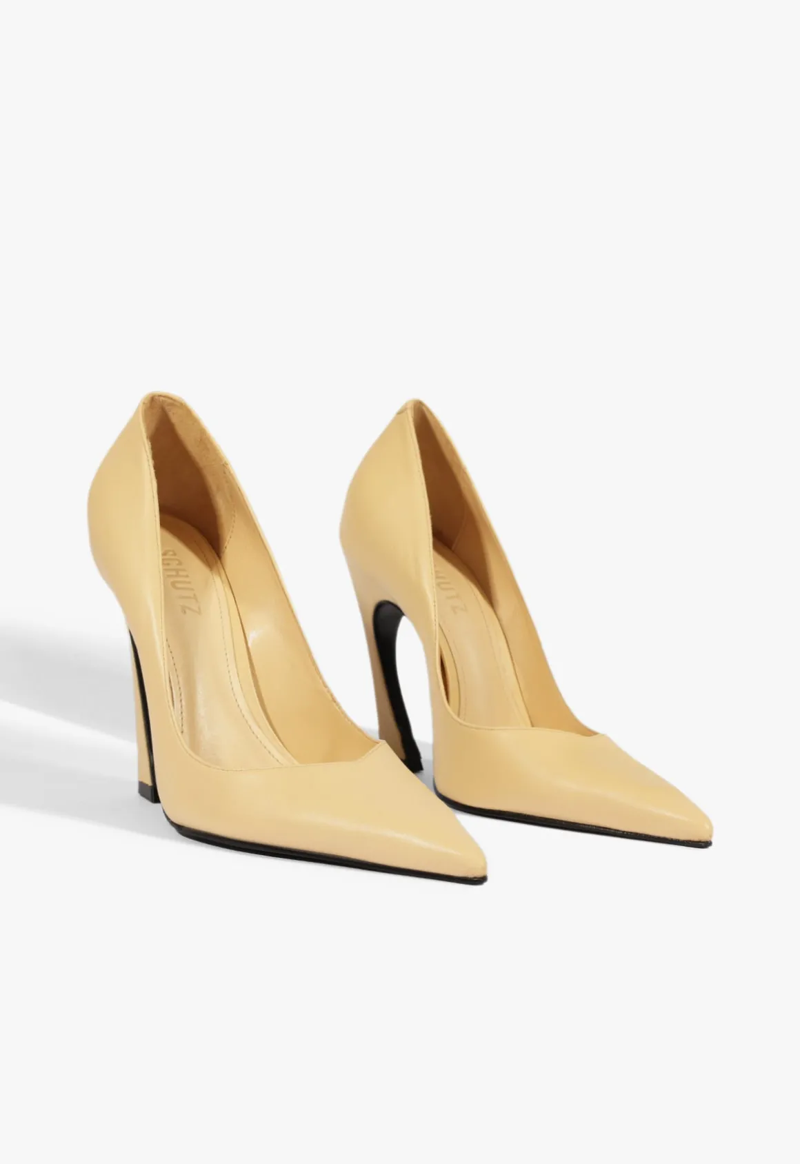 Lexi High Sculptural Beige Pump