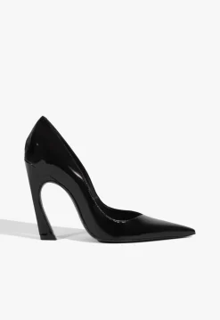 Lexi High Sculptural Black Pump