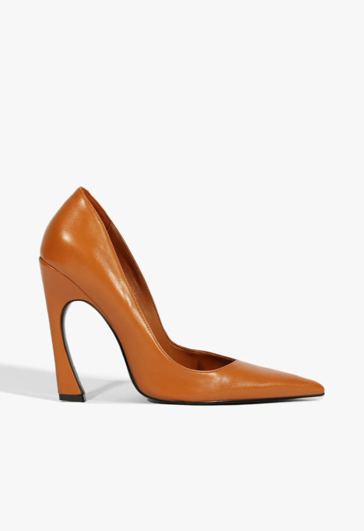 Lexi High Sculptural Brown Pump