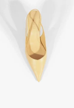 Lexi Mid Sculptural Beige Pump