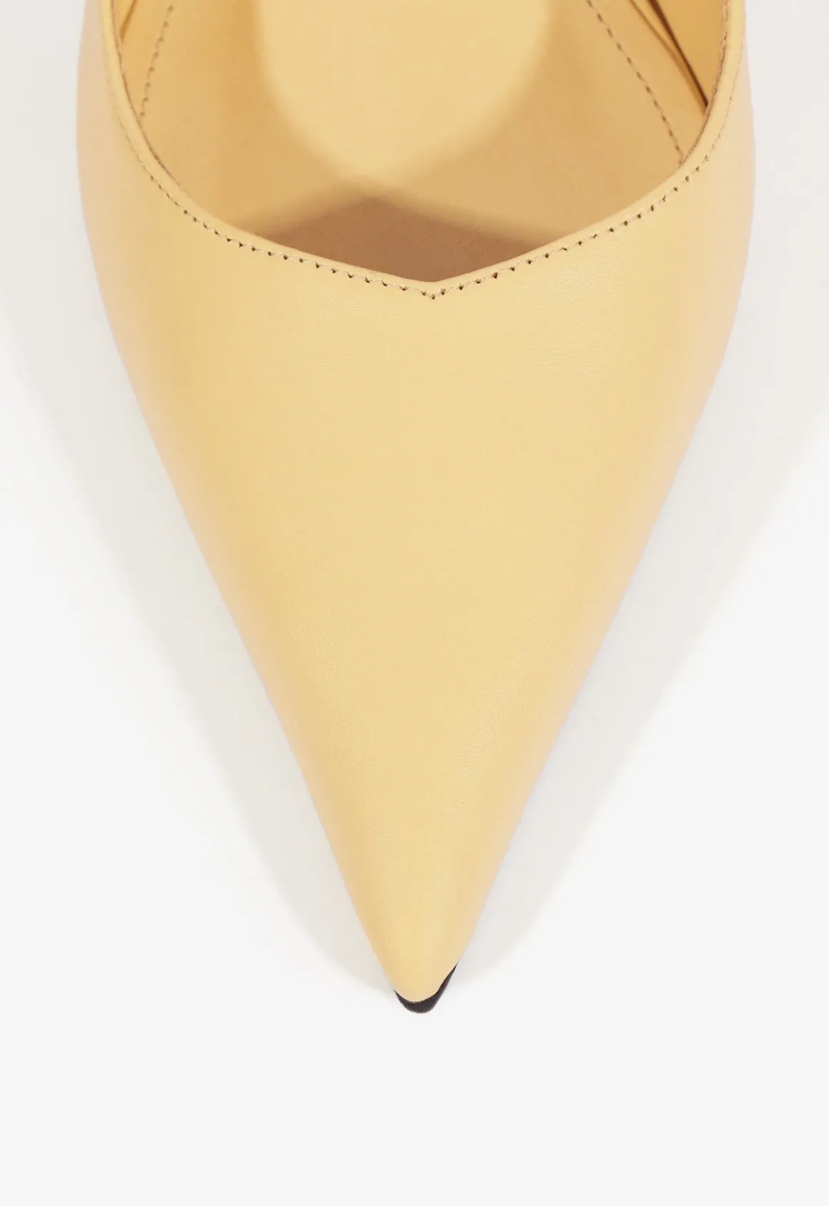 Lexi Mid Sculptural Beige Pump