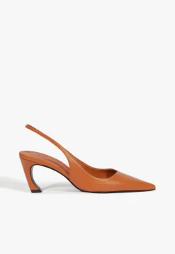 Lexi Mid Sculptural Brown Pump