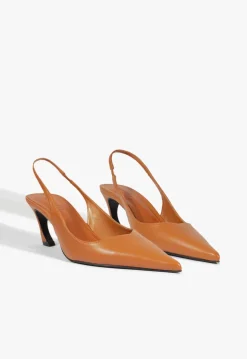 Lexi Mid Sculptural Brown Pump