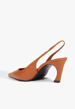 Lexi Mid Sculptural Brown Pump