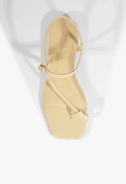 Lisa Beige Suede Flat Sandal