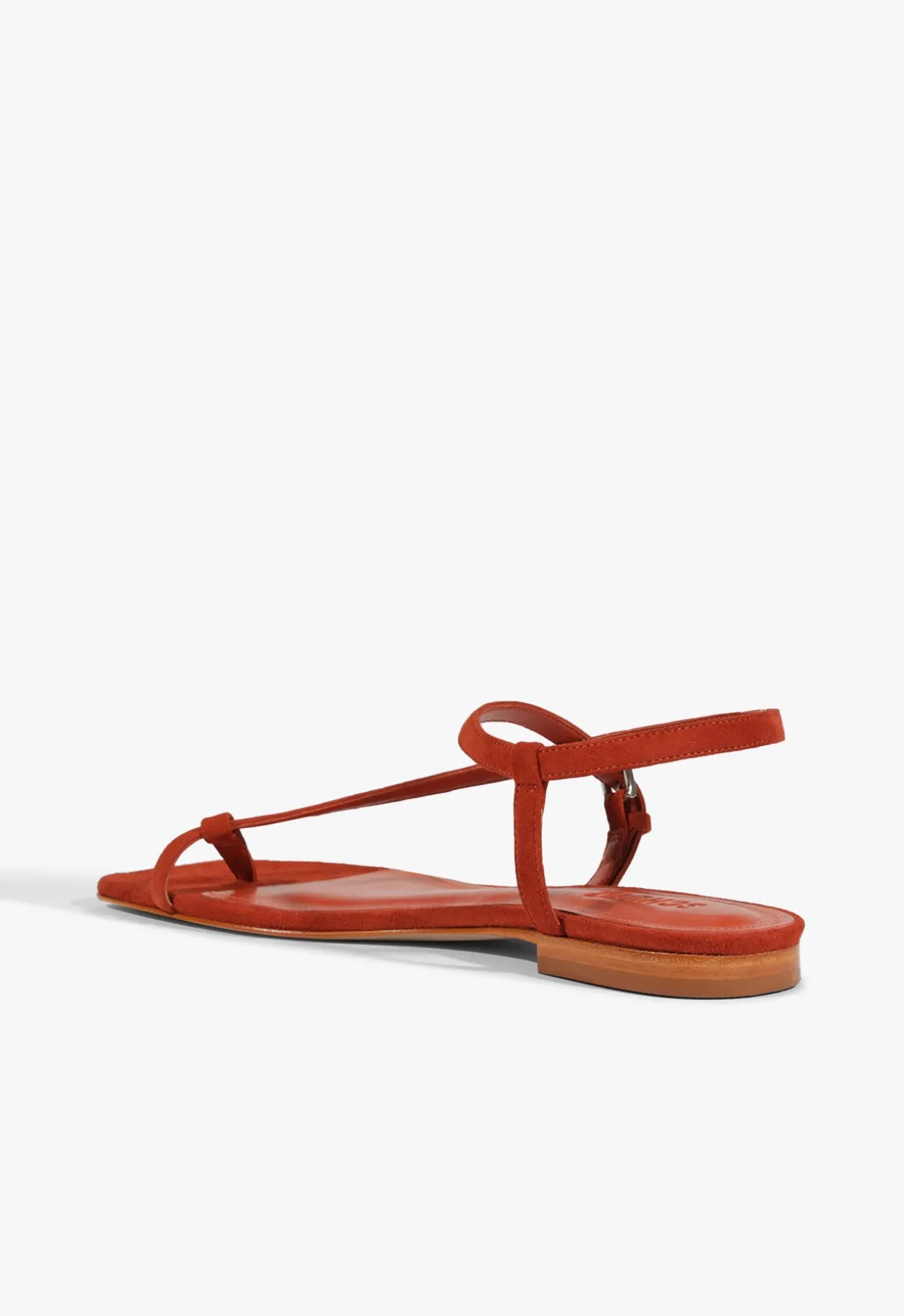 Lisa Red Suede Flat Sandal
