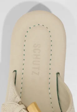Lois Beige Linen Flat Sandal