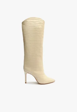 Maryana Crocodile-Embossed Leather Boot