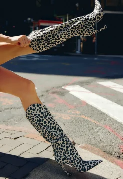 Maryann Up Curve Hair Calf Boot