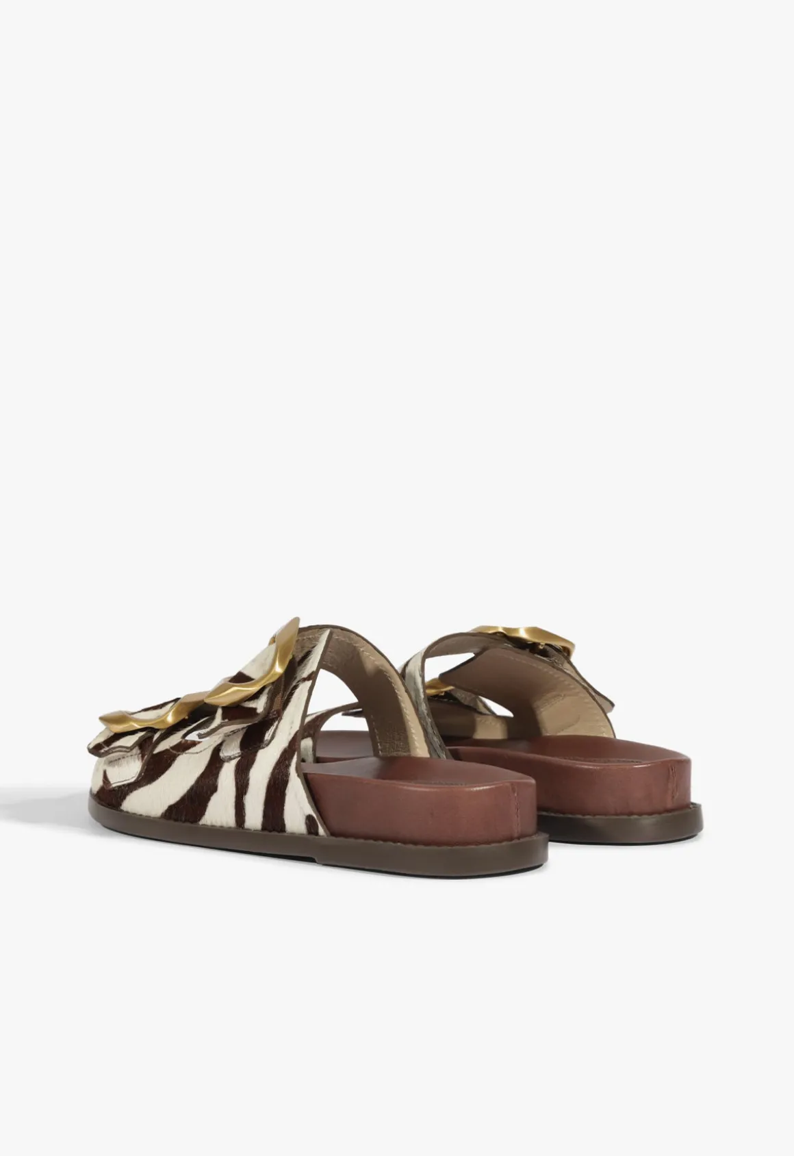 Olga Animal Print Leather Sporty Sandal