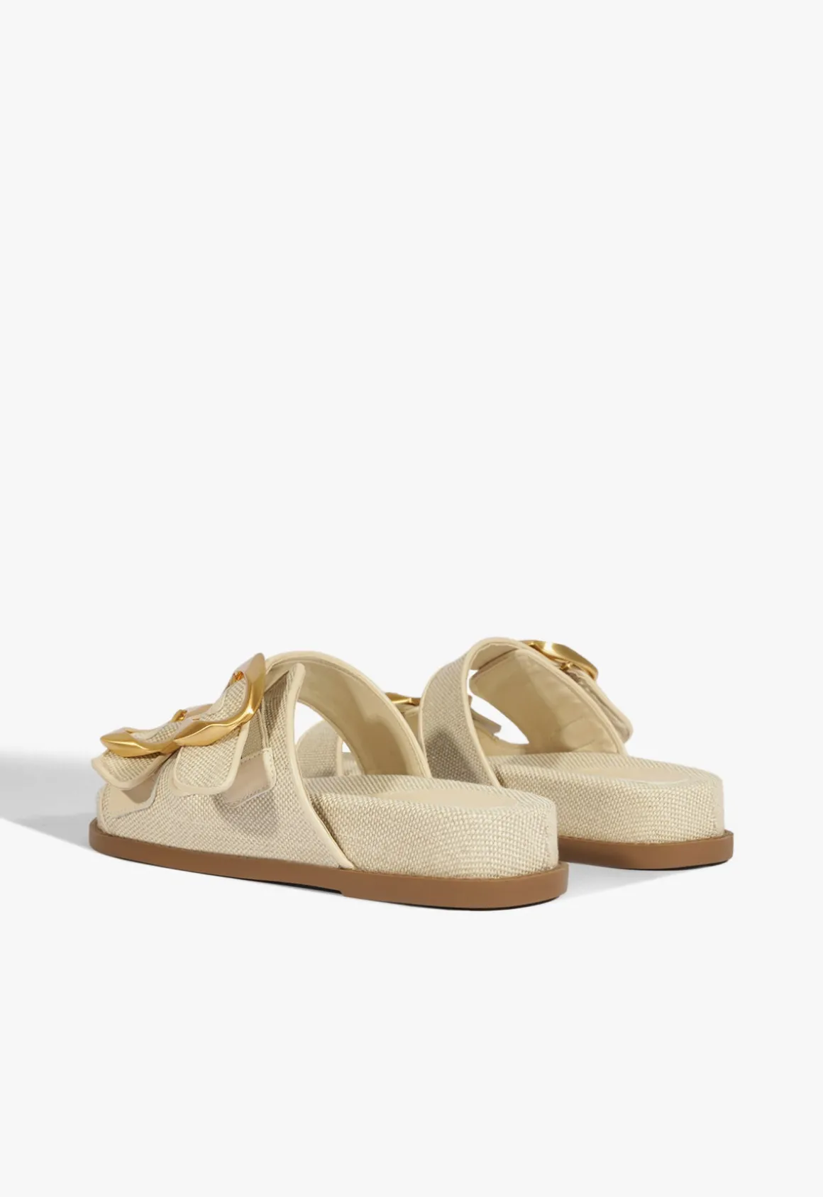 Olga Beige Linen Sporty Sandal