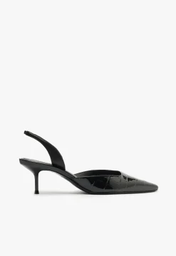 Paola Mid Stiletto Black Pump