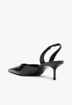 Paola Mid Stiletto Black Pump