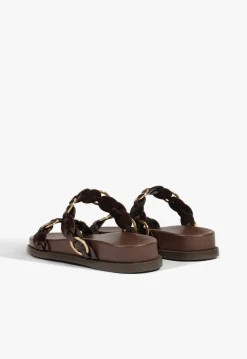Selina Brown Leather Sporty Sandal