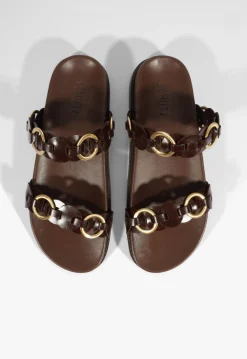 Selina Brown Leather Sporty Sandal