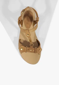Stevie Brown Suede Flat Sandal